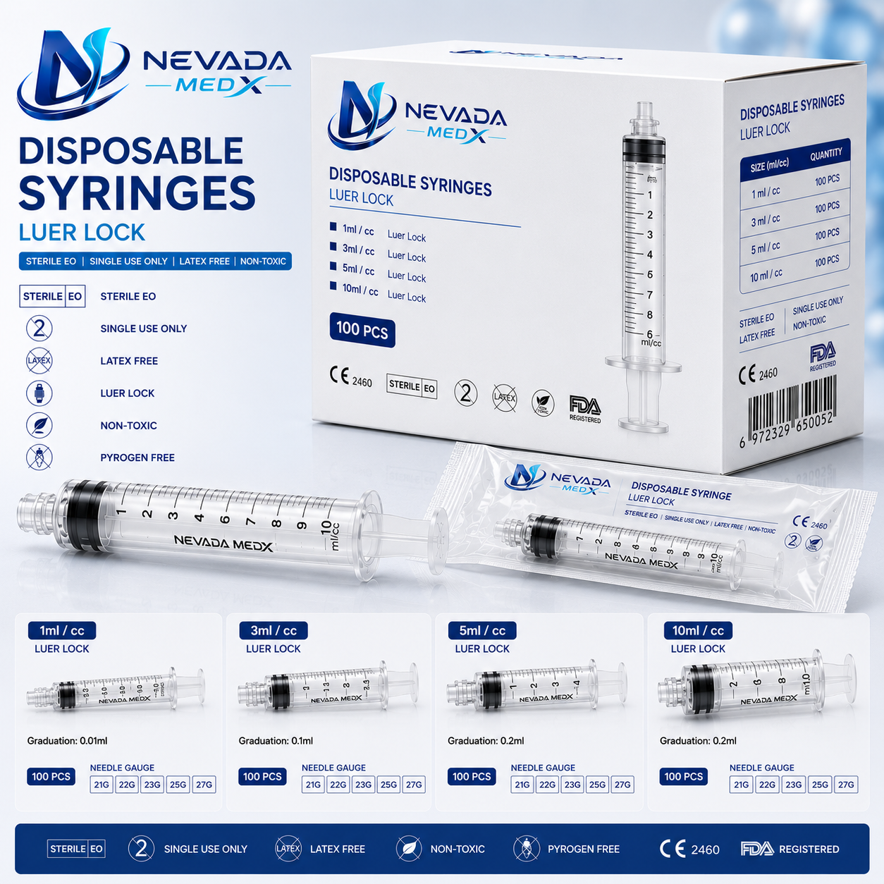 Lure lock Syringes